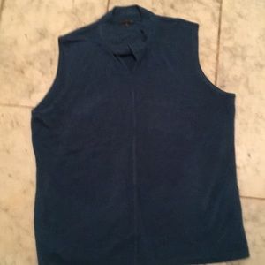 Women’s HARVE’ BENARD Unique teal twist hole knit